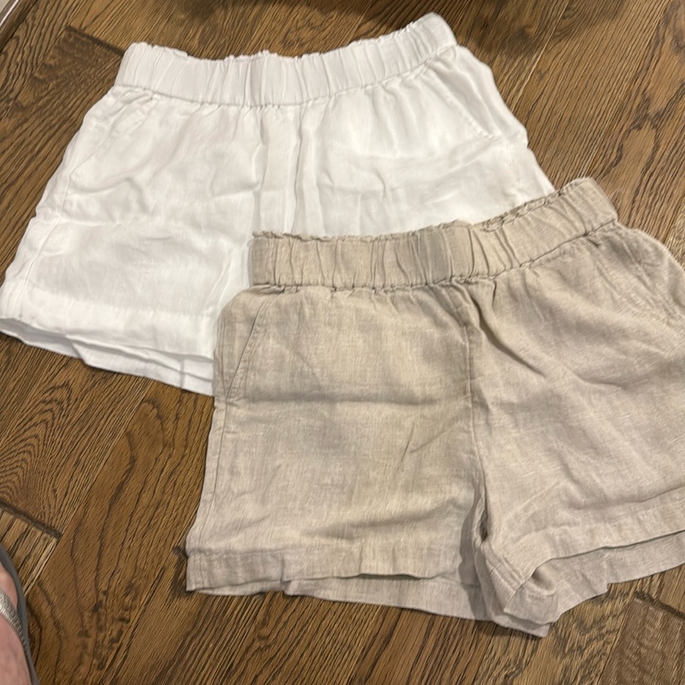 2 pairs J Crew Linen Short